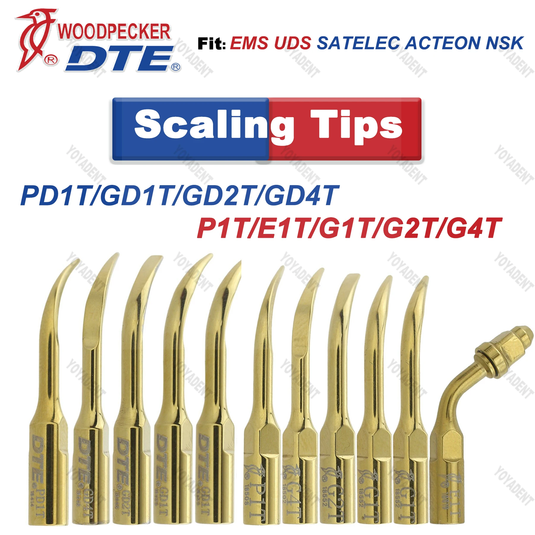 

Woodpecker DTE стоматологические ультразвуковые пьезоскалирующие насадки подходят для EMS UDS SATELEC ACTEON NSK наконечник стоматологические инструменты