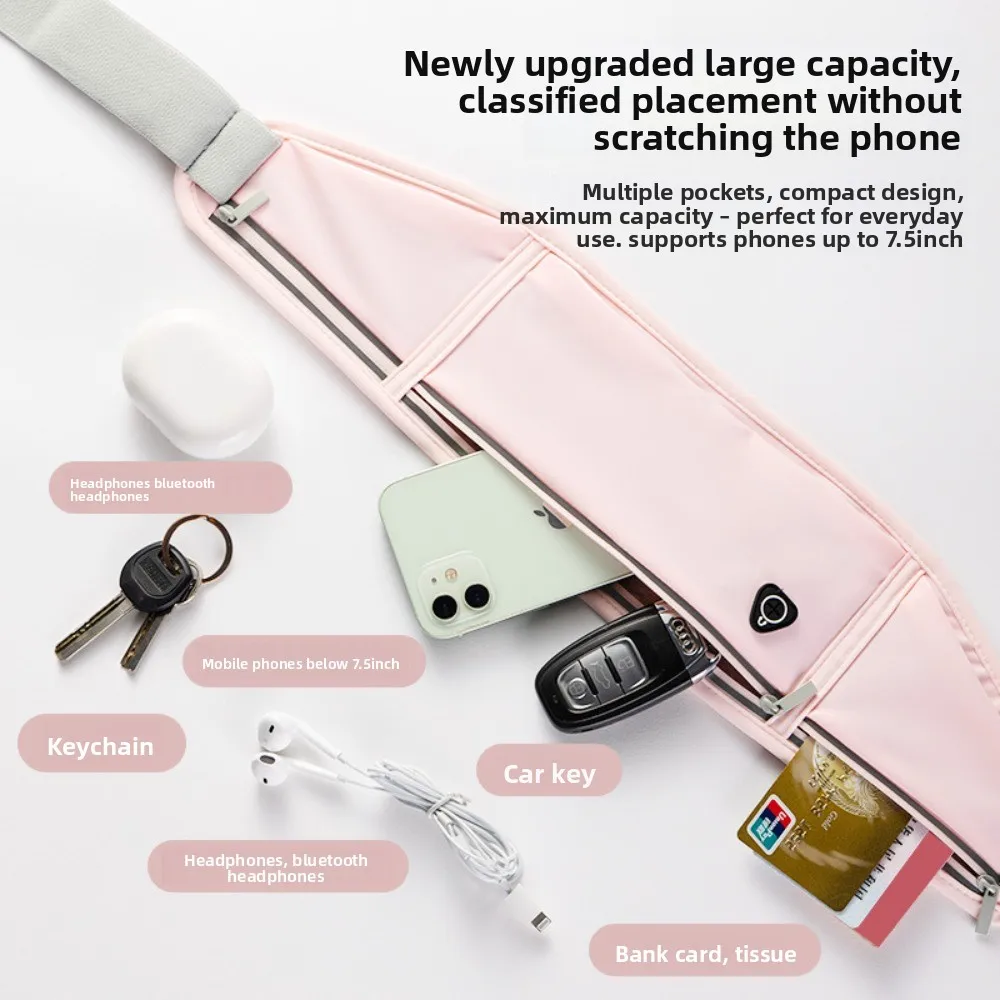 Viral No-Sweat Phone Belt - Secure Running Waist Pack for iPhone & Android, Perfect for Gym & Hiking