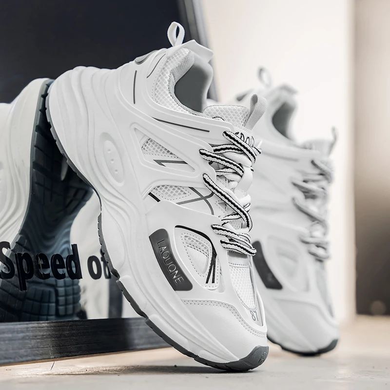 

Men Running Shoes High-quality Breathable Thick Sole Daily Commuting Sneakers Comfortable Cushioning Casual Street Walking Shoe