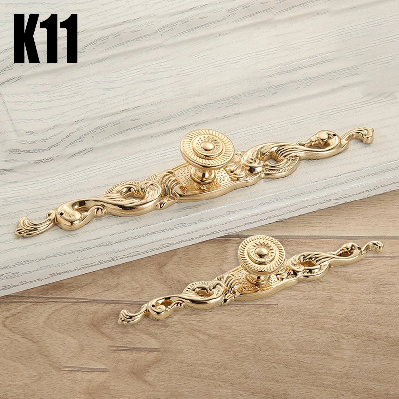 1PCS 64-128mm Horgány Keverés Arany szekrény kezelni Európai stílusú Gardrób Port nyelű Rajzoló knobs Iratszekrény pulls Bútor nyelű