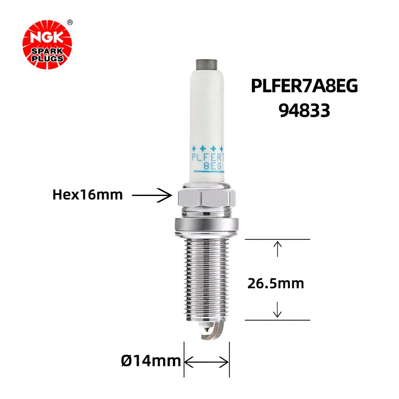 NGK Double Platinum Spark plug PLFER7A8EG 94833 is suitable for Tiguan Lamando New Passat（4PCS)