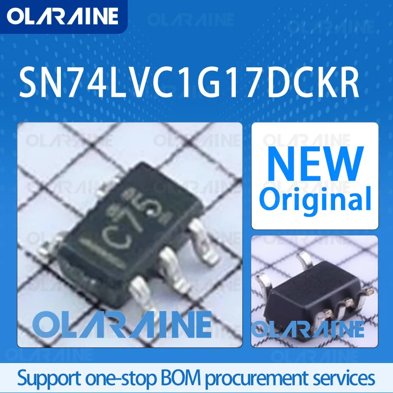 

10/50/100Pcs SN74LVC1G17DCKR SC-70-5 original 100% ic chip Buffers and line drivers 1 Output Voltage 5.5 V Current 10 uA