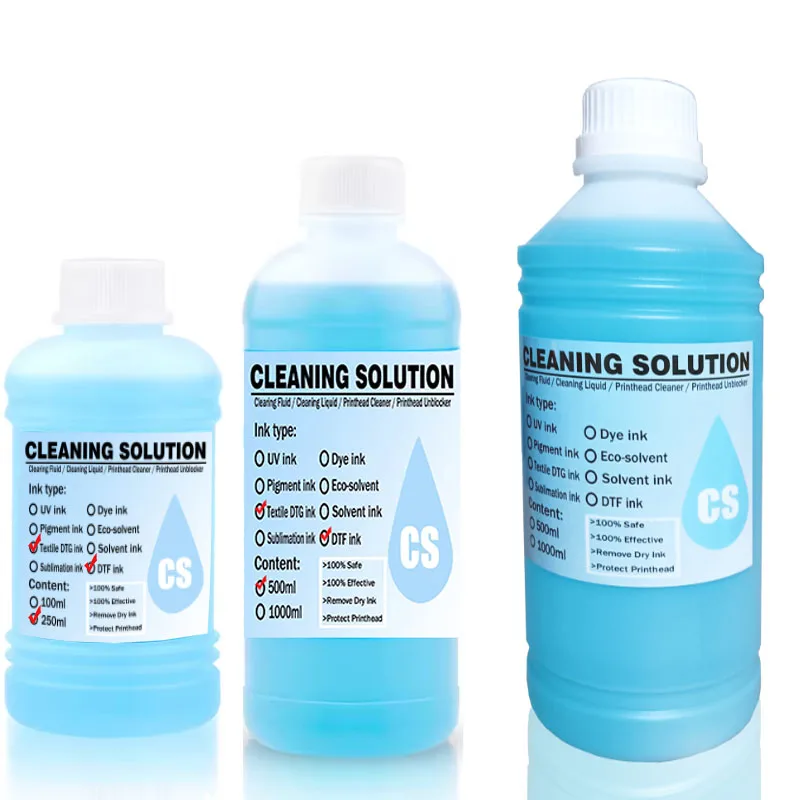 DTF Ink Cleaning DTG Ink Cleaning Solution for Epson Strong Cleaning Liquid Compatible with DX4 DX5 L1800 L805 L800 1390 I3200 image 2