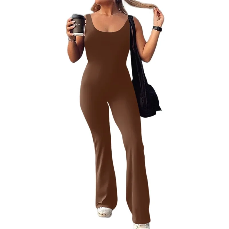 

Горячие комбинезоны Kf-Women для тренировок, расклешенные комбинезоны с открытой спиной и подтяжкой ягодиц, комбинезоны для йоги в тренажерном зале