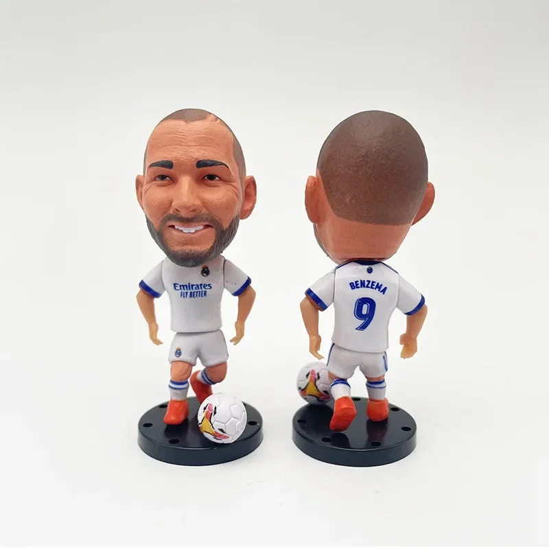 Figuras de acción de la FIFA C.Ronaldo, Neymar, Messi, Mbappe, muñecos de dibujos animados, accesorios de coche, regalos para fanáticos del fútbol, nueva estrella del fútbol