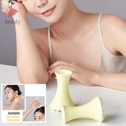 Yellow Ceramic Gua Sha For Face Body Massage Tool Body Guasha Board For Relief Massage Face Lift Gua Sha Massager