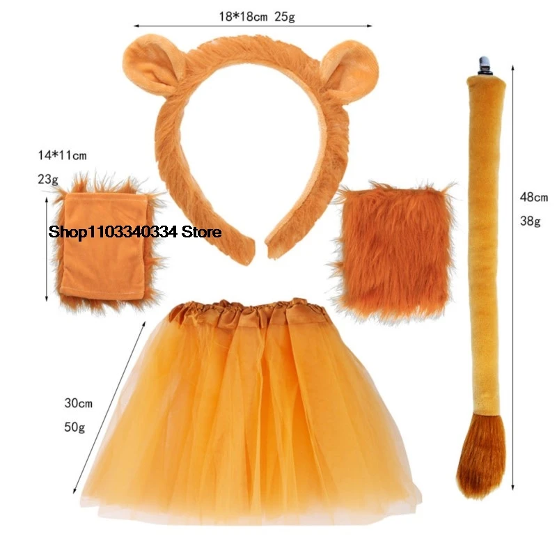 Costumes de discussion oreilles et queue pour enfants, ensemble jupe et bande de sauna, accessoires de cosplay, garçons, filles, hommes