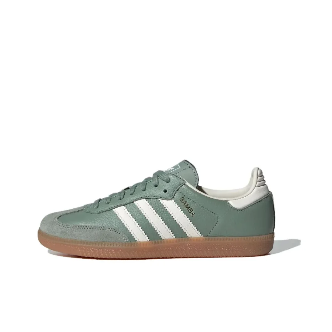 Adidas Green And White Colorway SAMBA OG Men's and Women's Fashion Low Top Board Shoes Comfortable Lightweight Casual Shoes