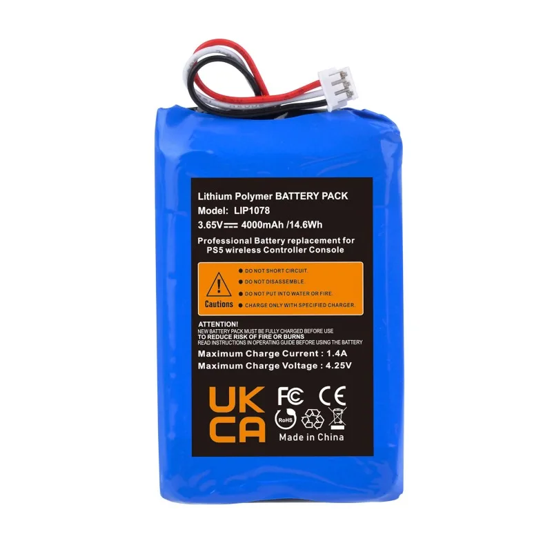 Bateria recarregável de íon-lítio de 4000mAh Baterias LIP1708 para Sony PlayStation 5 PS5 Dualsense Controller CFI-ZCT1 W B U
