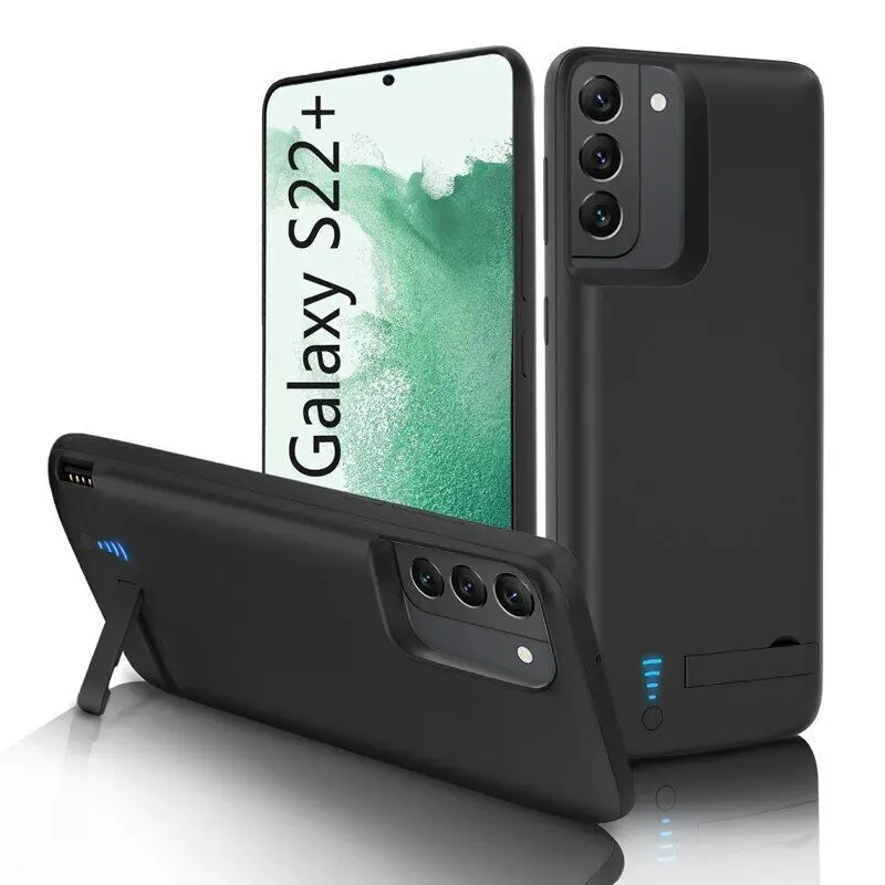 Funda de alimentación S22 para Samsung Galaxy S22 Ultra S22 Plus, cargador de batería externo, funda de carga portátil a prueba de golpes