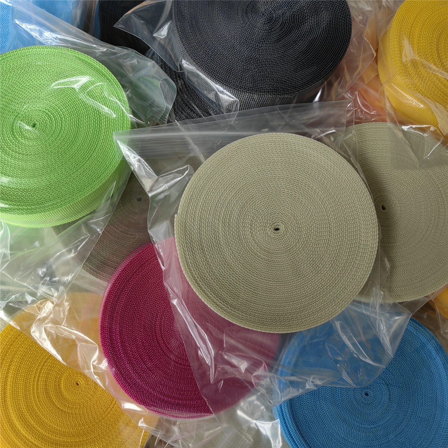 25mm Webbing 10 Yards Long Colored 50 Color Available polypropylene for Bag Sewing Belt Webbing Strapping braided strap