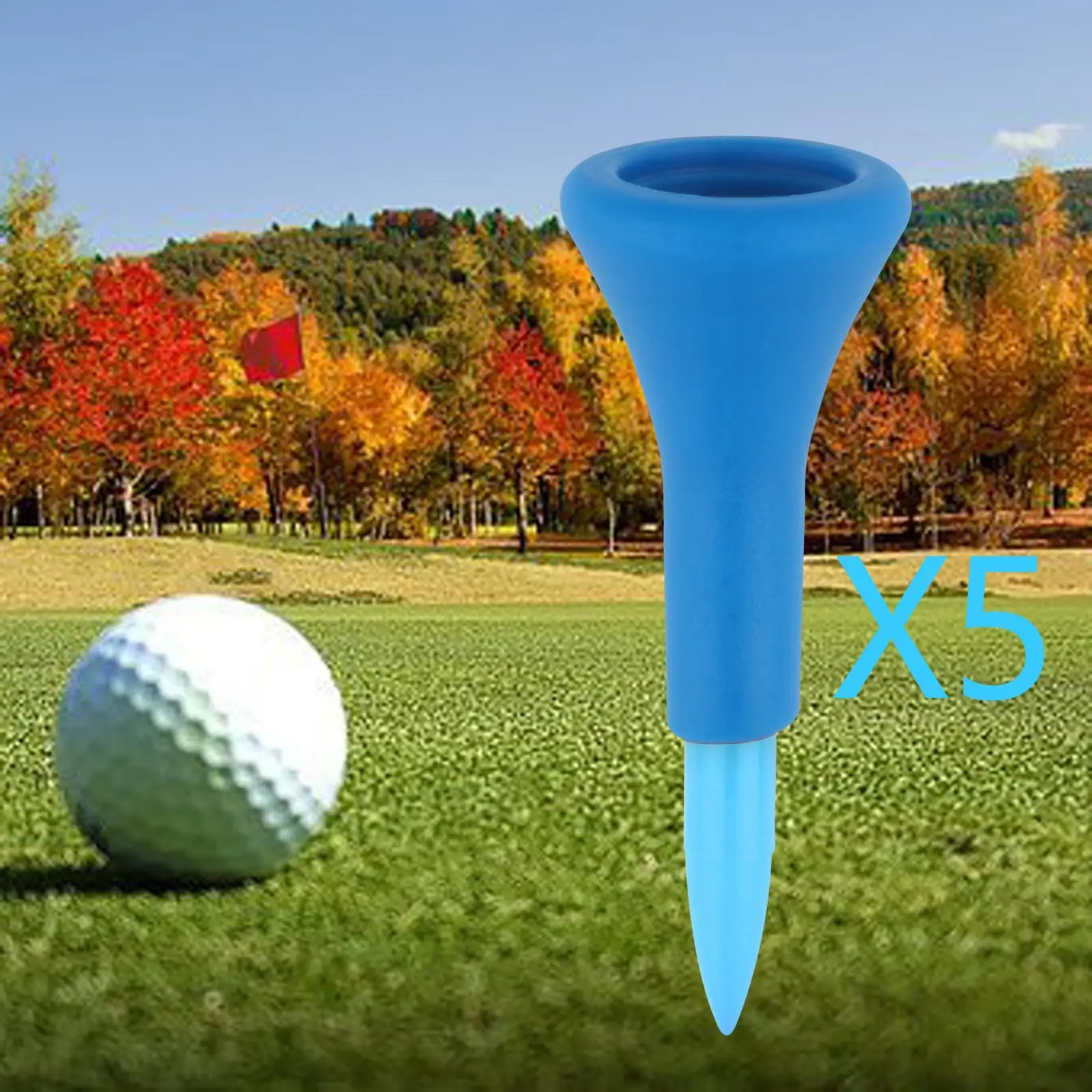 2-4pack 5x Driving Rubber Golf Tees Holder Practice Home Outdoor Training Blue