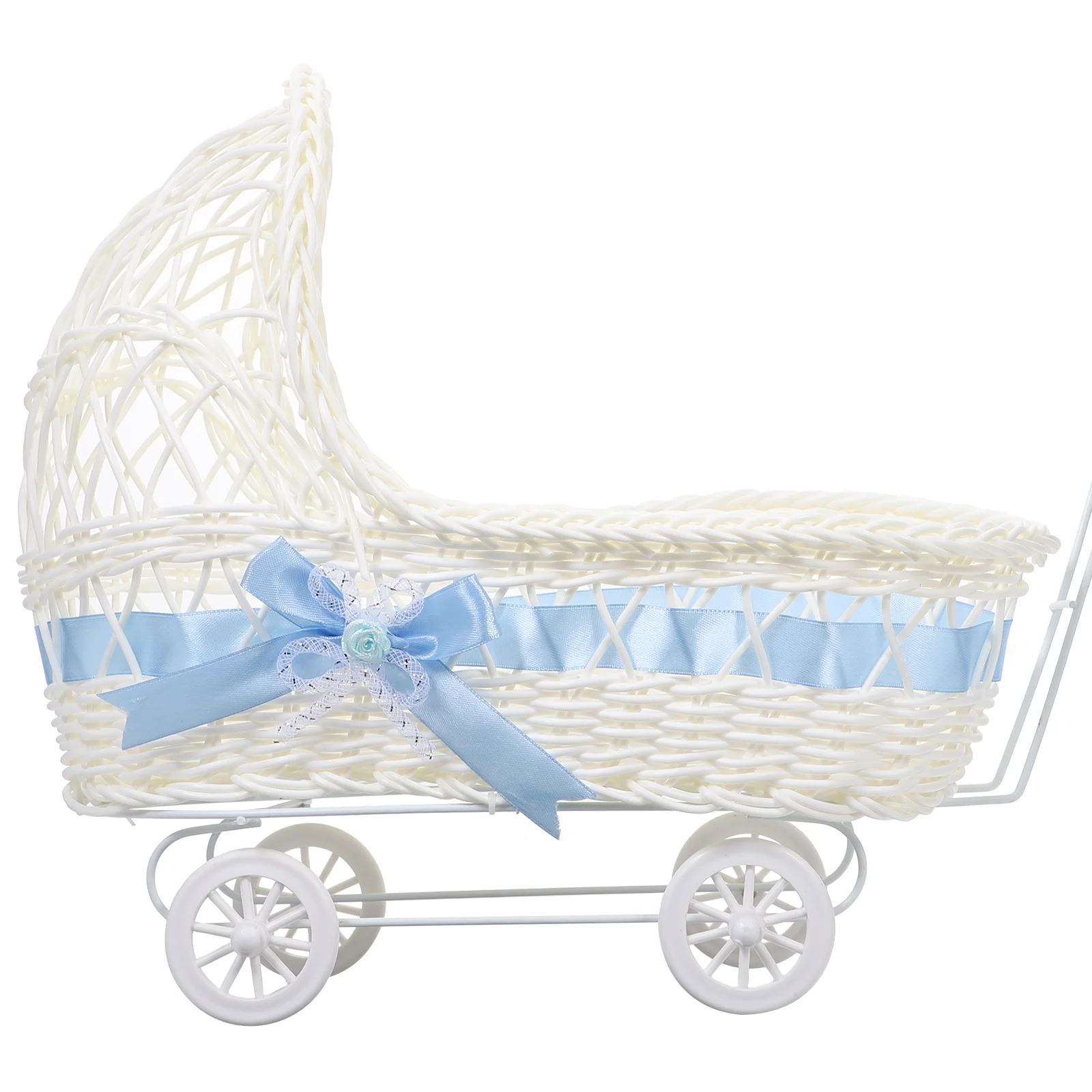 

Toys for Babies Woven Basket Gift Packing Baby Shower Candy Wedding Decoration Favors Flower Sky-blue