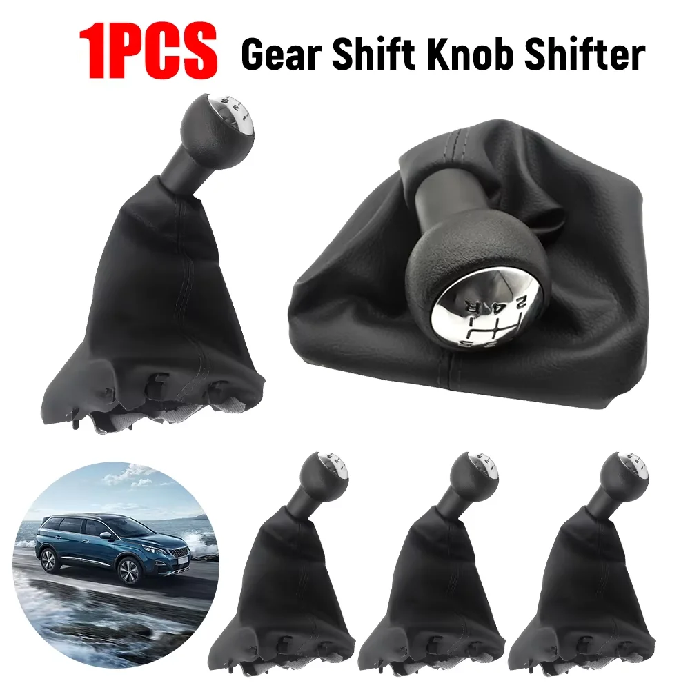 

Gear Shift Knob Shifter 5 Speed Lever Stick Gaiter Boot for Peugeot 307 207 406 Elaborate Manufacture Prolonged