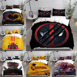 Deadpool Bedding Sets Comforter Quilt Bed Cover Duvet Cover Pillow Case 2-3 Pieces Sets Kids Adult Size