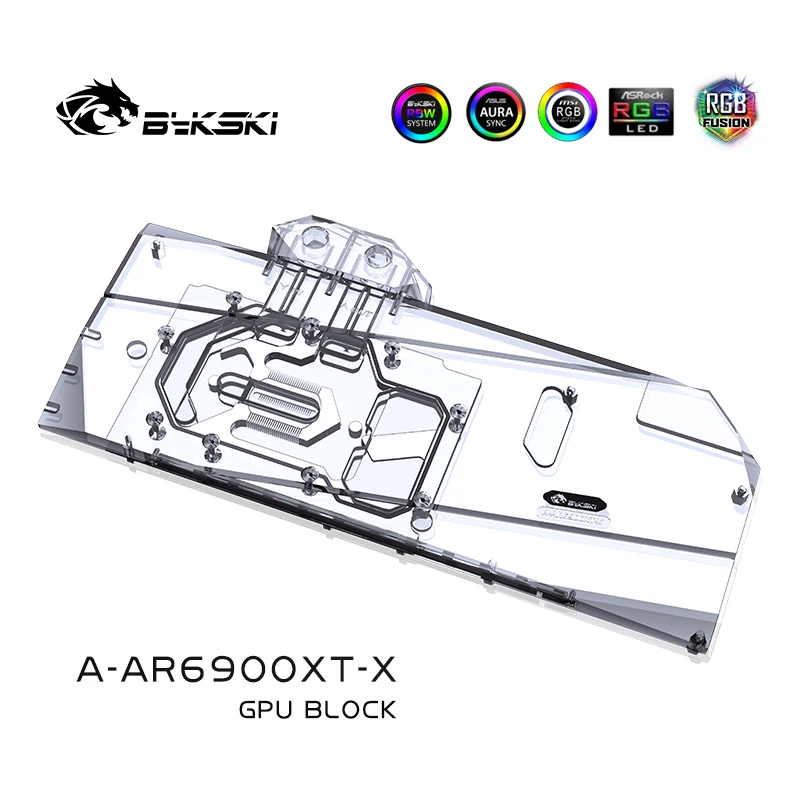 Bykski GPU Water Cooling RGB Block w/ Backplate for ASRock RX6900XT Phantom A-AR6900XT-X