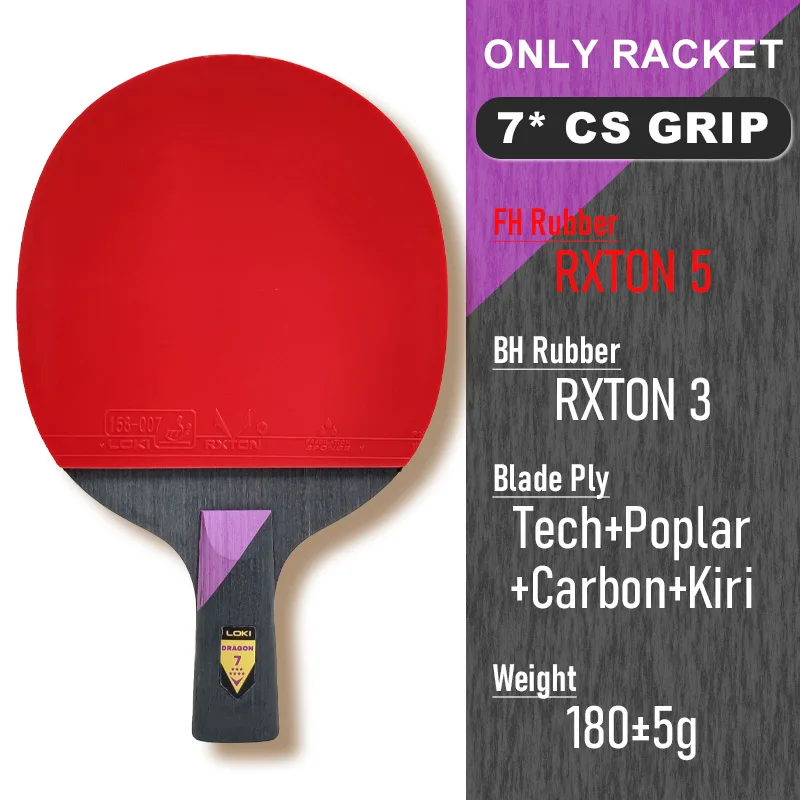 Originele LOKI Tafeltennis Racket Dragon Serie Ping Pong Racket Paddle Bat Professionele 6/7/8/9/10 Sterren voor Alle Niveau Spelers