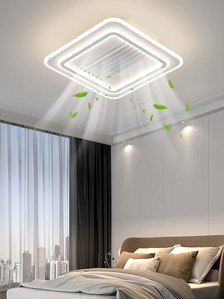 Bladeless fan light Bedroom light Invisible silent study dining room Air conditioner Fan ceiling light