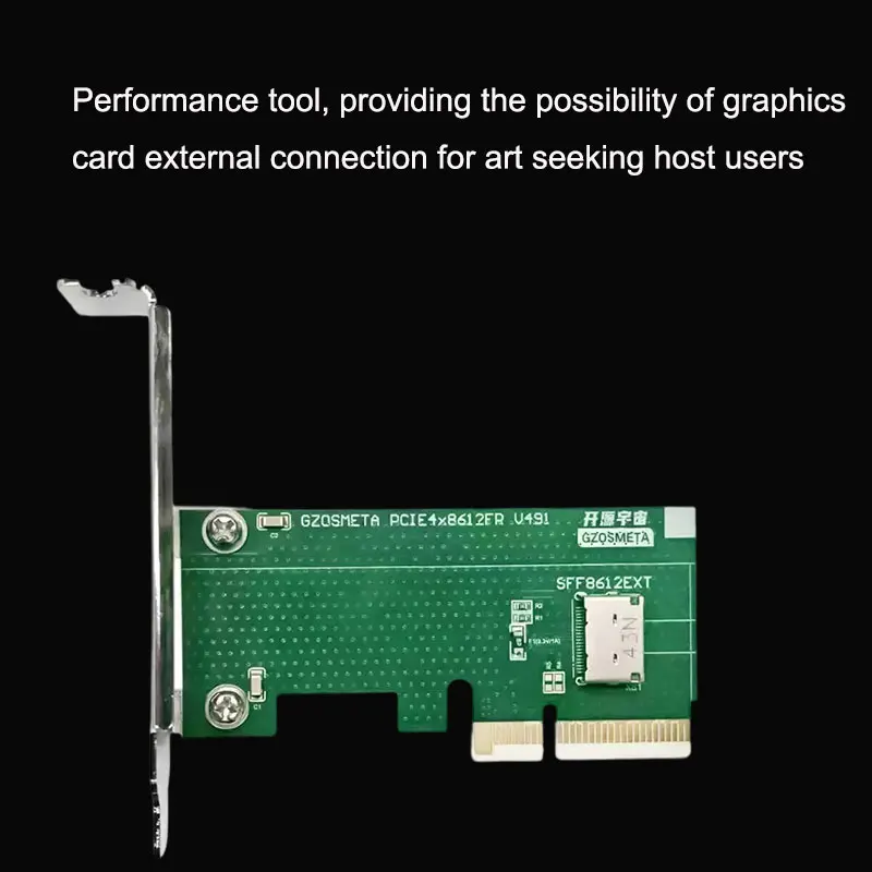 ADT-Link PCIE4x 8x إلى Oculink MCIO بطاقة واجهة لمحطة إرساء ITX asus rog ally ملحقات الكمبيوتر eGPU Dock PCIE 4XEXT-8612