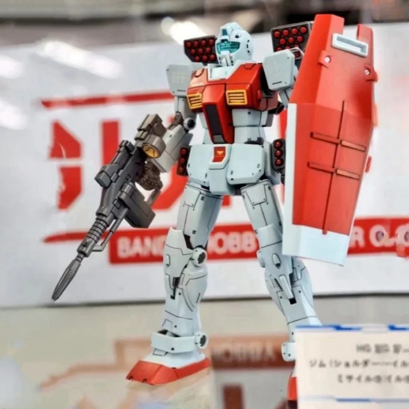 In Stock Original Bandai Hg 1/144 Rgm-79 Gundan Gm Shoulder Cannon Assembly Models Ver. Anime Action Figures Model Toy