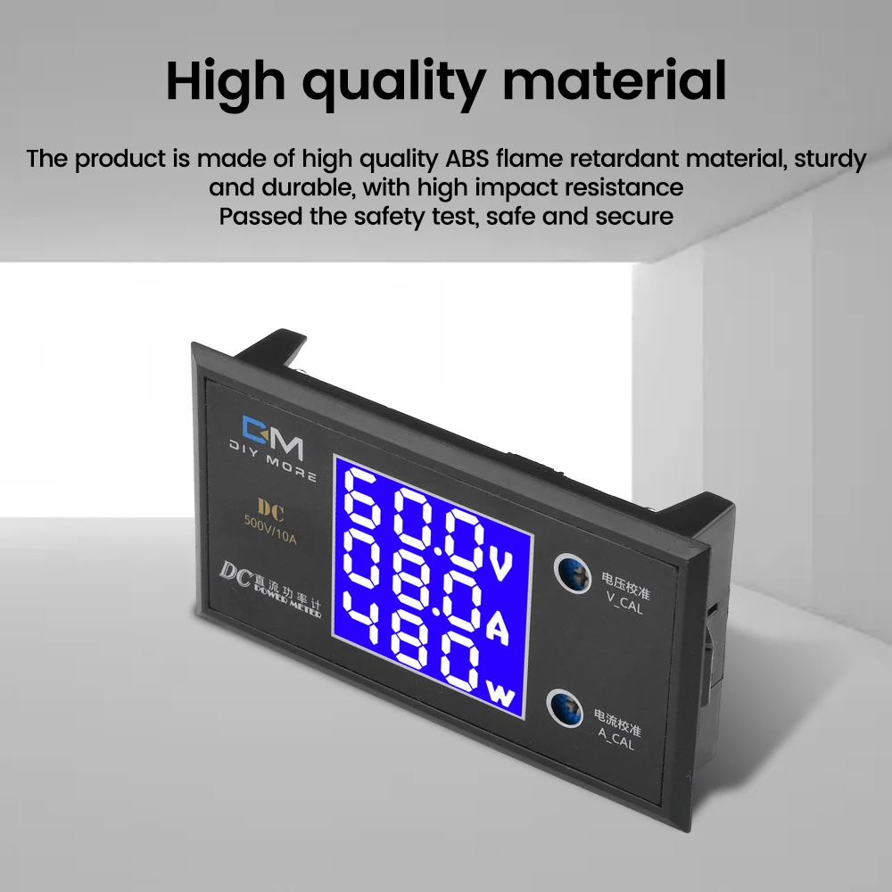 Digital Multimeter DC 0-100V 10A Voltage Current Power Meter Large LCD Screen for Home Appliances Electrical Testing