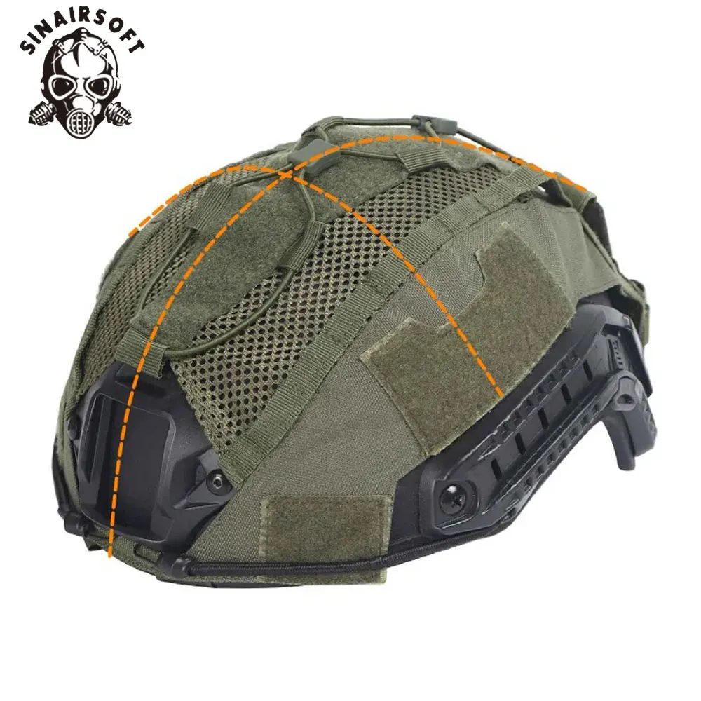Funda táctica para casco antibalas – Set con bolsa NVG y malla