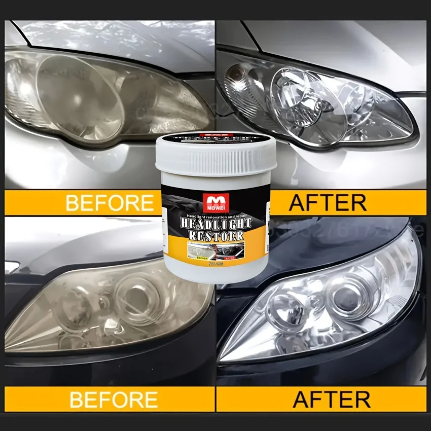 Car Headlight Restoration Polishing Headlamp Scratch Remover Repair Cleaning Paste Remove Oxidation Headlight Polish Liquid