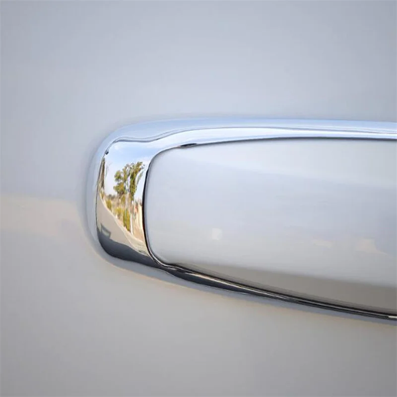 For Volvo XC60 XC90 S90 V90 2018- 22 Car Door knob Decals Chrome ABS Exterior Door Handle Bar Frame Cover Trim Styling Accessory