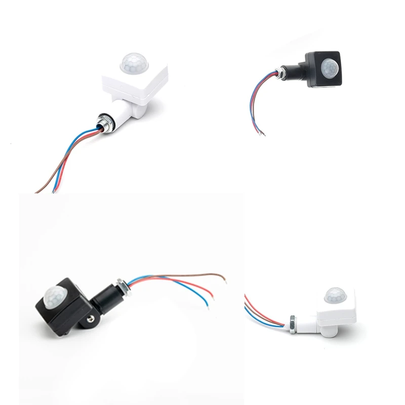 AC85-265V IP65 Sensor de movimiento interruptor PIR ajustable luz LED ultrafina PIR Detector de Sensor de movimiento al aire libre