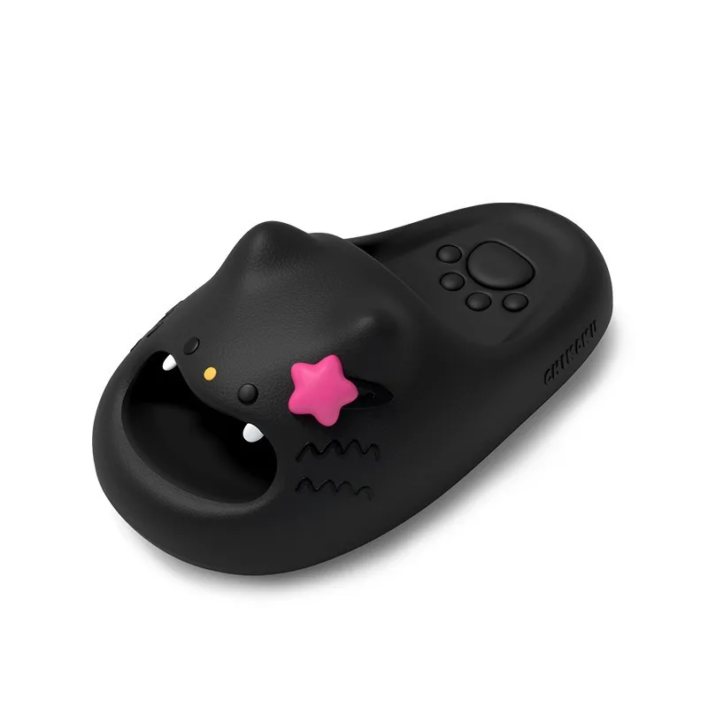 

New Y2K Kawaii Cat Platform Slippers Lady Cute 3D Star EVA Shoes Women Anti Odor Summer Slides Woman Open Toe Kitty Paw Slipper