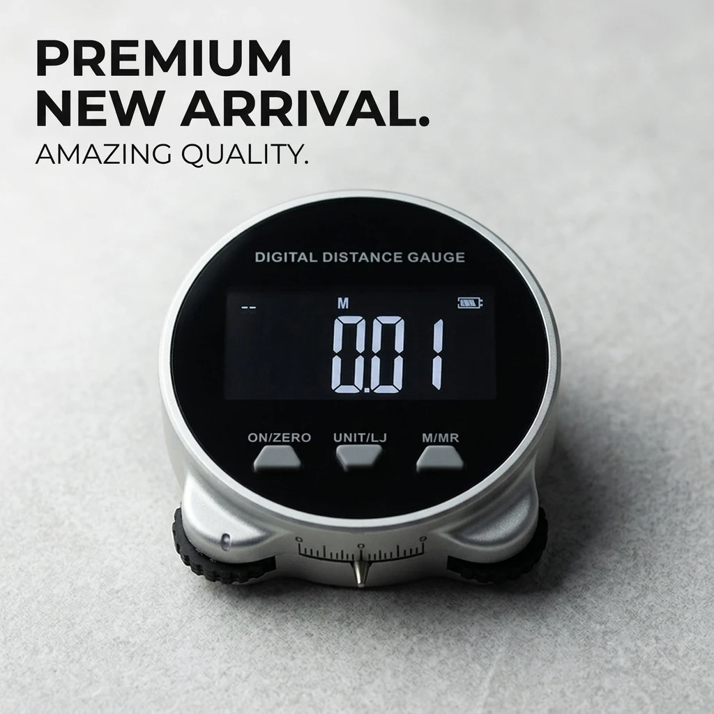 HUOTO Digital Distance Gauge Rolling Electronic Ruler for Straight and Curved Surfaces Measuring Tool