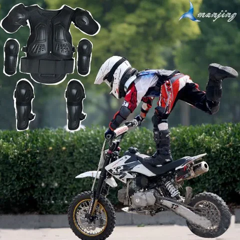 Motocross Body Armor Guard Kids Riding Horse Back 4-15 Years Children Outdoor Sports Racing ATV Dirt Bike Protective Gear with G