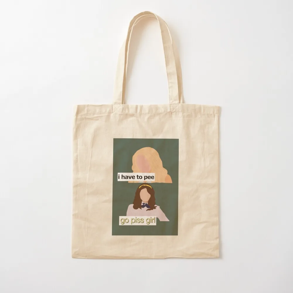 

go piss girl Tote Bag university shopper bag canvas bags bags luxury women reusable shopping bags Canvas Tote Bag