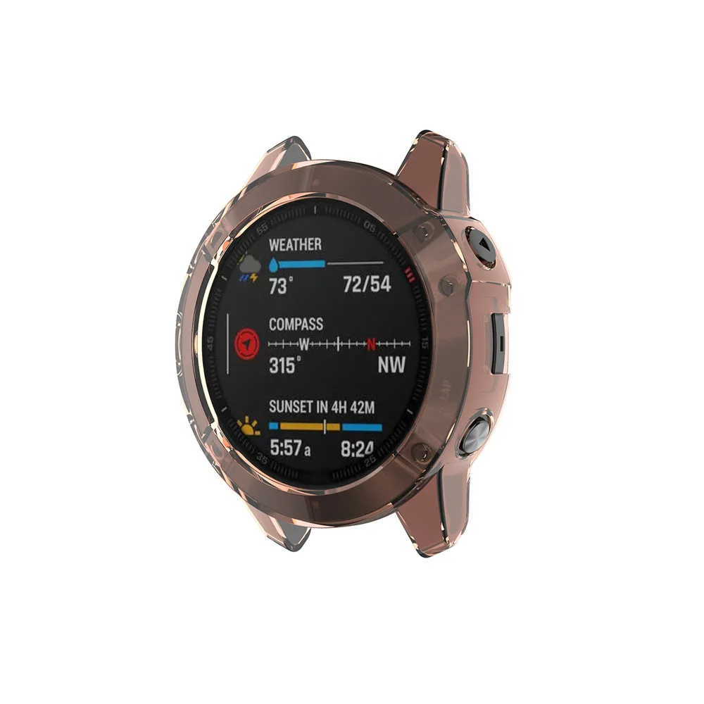 Schutzhüllen für Garmin Fenix 6 Fenix 6S 6X Weiche Kristallklare TPU-Schutzhülle Rahmen Smartwatch-Zubehör Schale – Detail 15