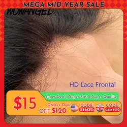 Wow Engel 13x6 HD spitze Frontal Unsichtbare HD Transparent Spitze Schmelzen Skins Gerade 13x4 HD Spitze nur Menschliches Haar Remy Vor Gezupft