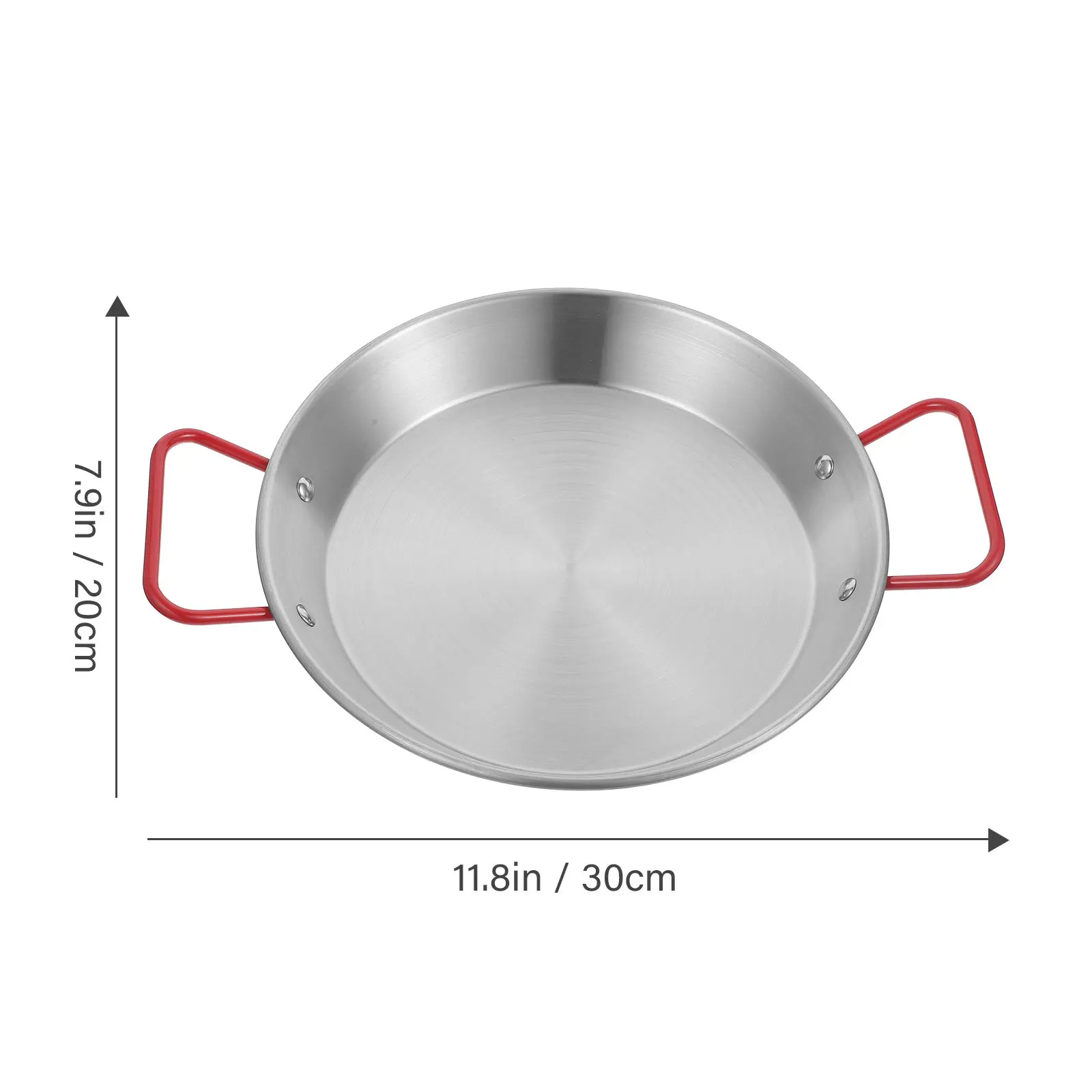 Stainless Steel Frying Pan 20Cm Flat Bottom Quick Heat Conduction Easy Flip Skillet for Sandwiches Pancakes Omelets Fried