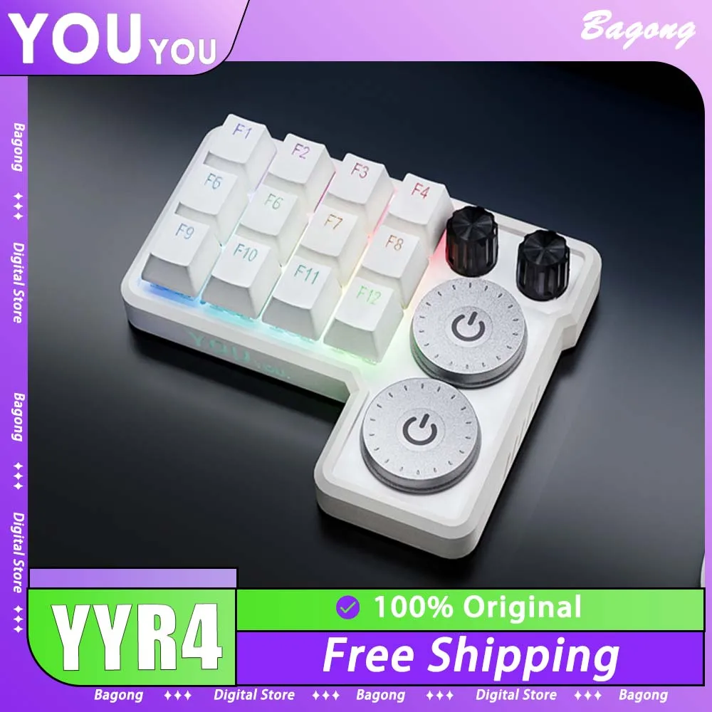 

YOUYOU YYR4 индивидуальная клавиатура многофункциональная ручка RGB подсветка Горячая замены мини-клавиатура для Retouch редактор иллюстраторов подарки