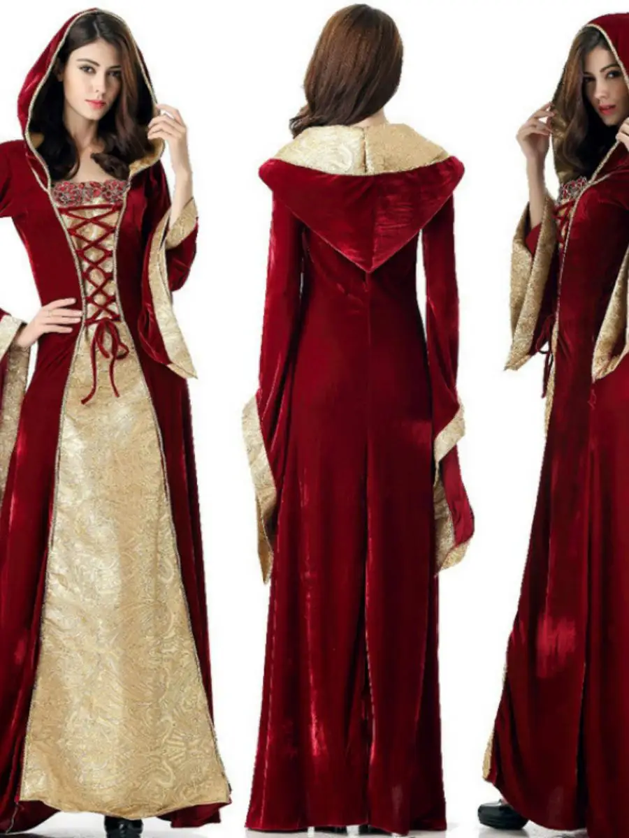 

New Game orm Court Princ Costume Queen Role-plang loween Par Clothes Nylon Material Spring