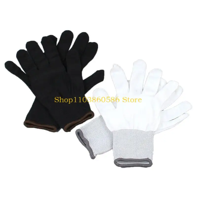242A Window Tint Gloves Full Finger Nylon Knit Work Gloves with Extended Cuff for Wrap Installation and Film Handling