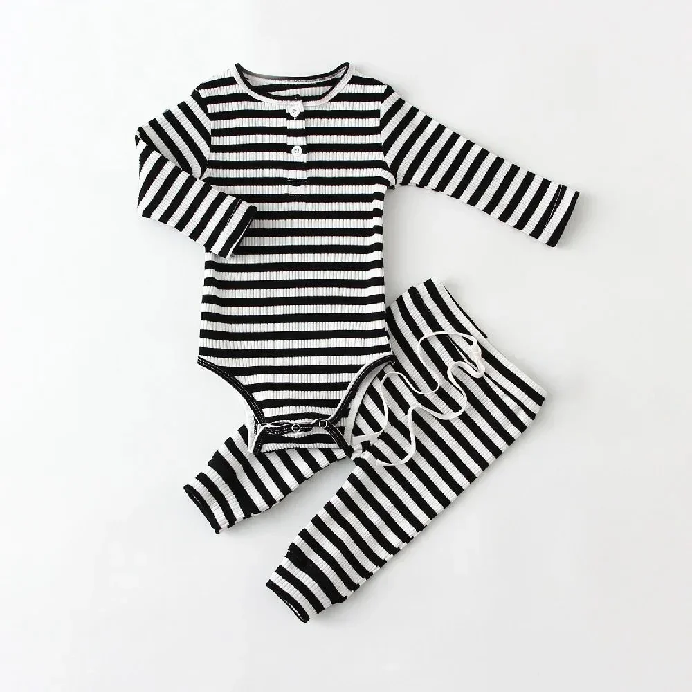 Fashion Baby Boy Clothes Sets 2Pcs Newborn Bodysuit + Pants Baby Boy Playsuits