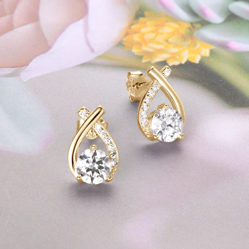 VVS1 D Color Moissanite Cross Earrings For Women 925 Sterling Silver Stud Earring Wedding Luxury Jewelry Gift pendiente
