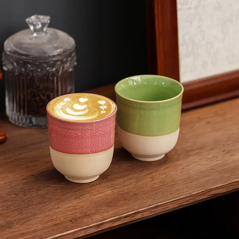 Middle Eastern Saudi Style Teacups Coarse Pottery Coffee Mugs Ceramic Retro Latte Cups Japanese Master Cup Drinkware Coffeeware