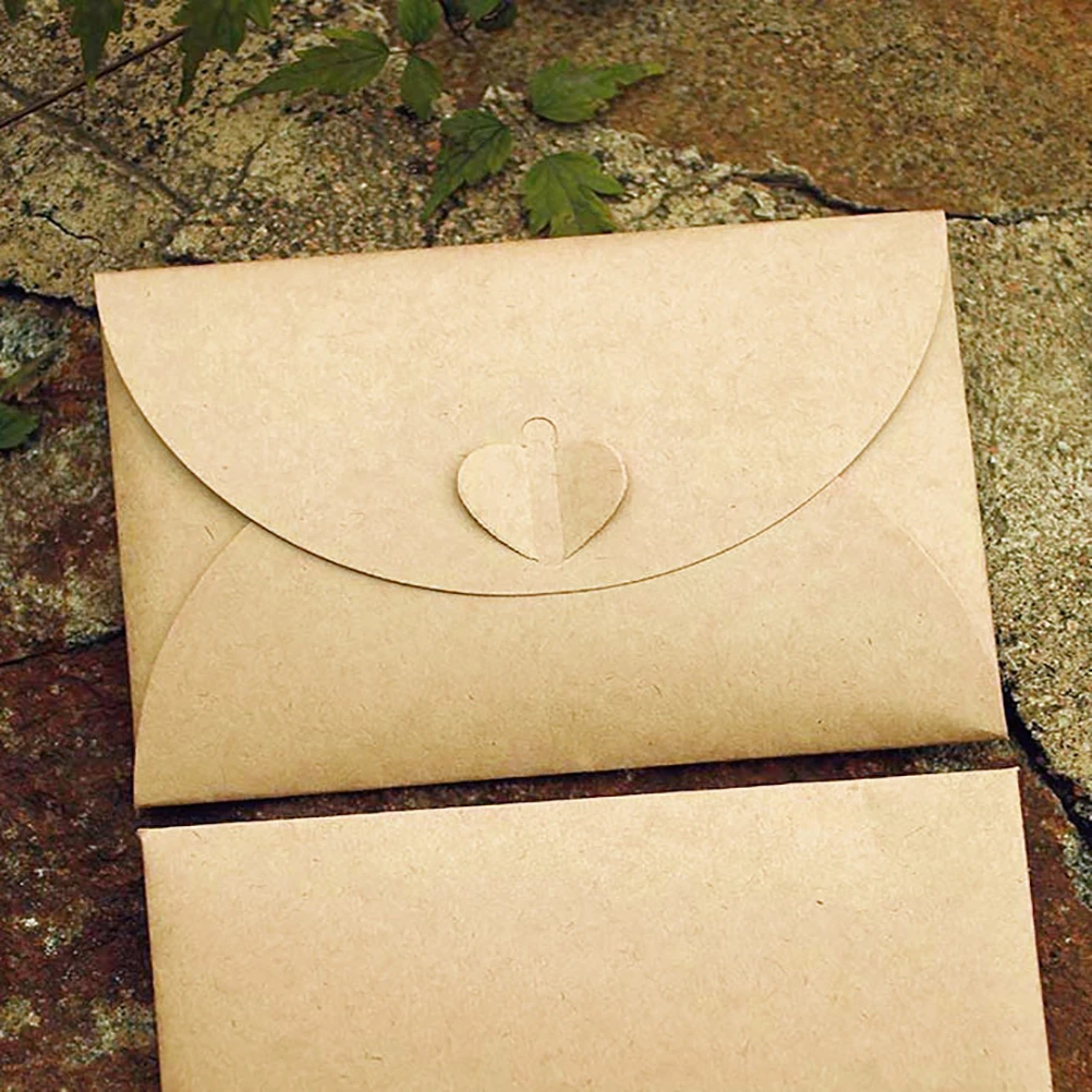 

12Pcs Retro Kraft Paper Envelopes Eco Friendly Compostable Recycled Reused Small Trinkets Storage 6x10cm DIY Kraft Envelope