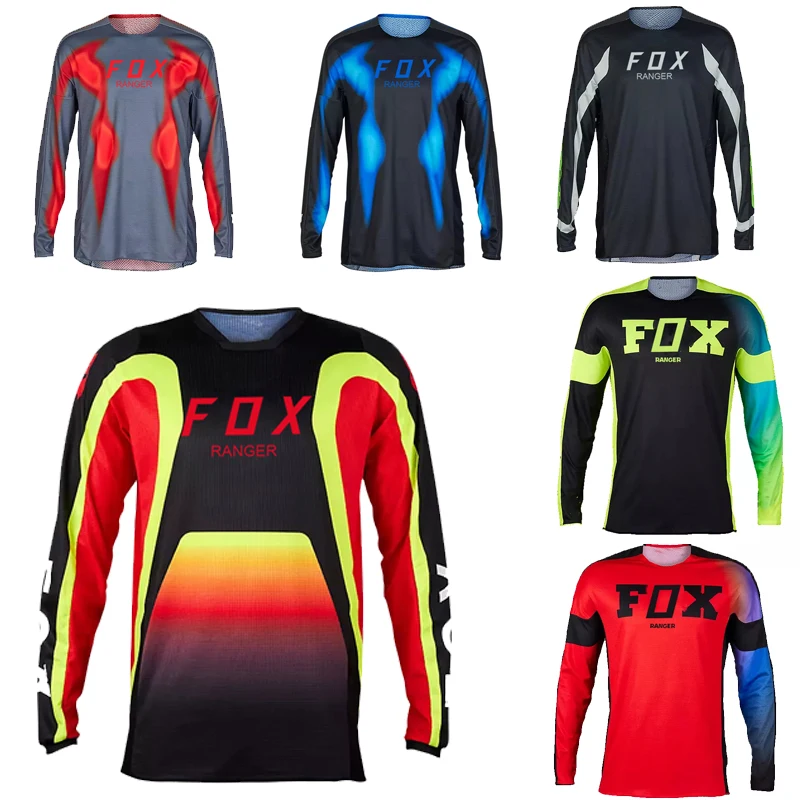 2024 Motochross Mountain Enduro Bicycle Clothing Bicycle Moto Downhill RANGER Fox Men's Bicycle Jersey Mountain Bike Shirt BMX