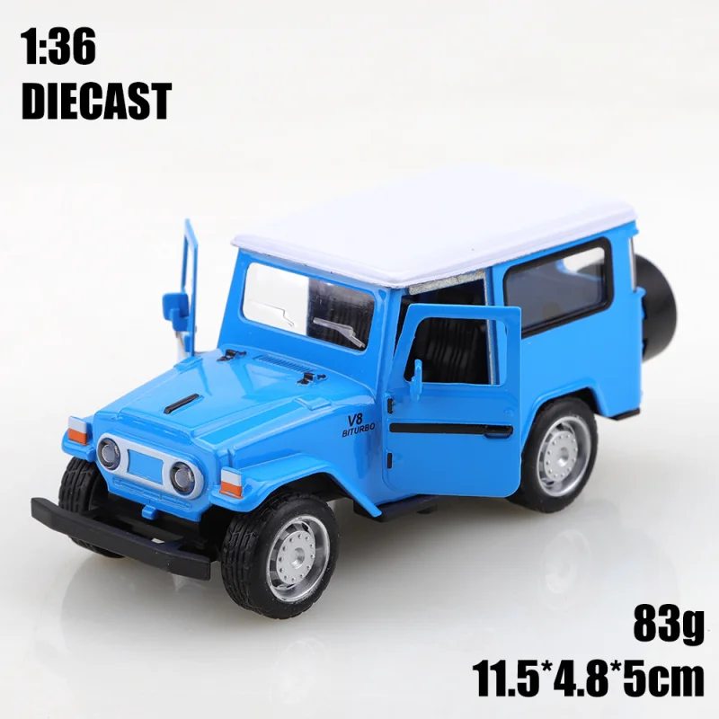 1:36 Style Alloy Off-Road Car Model Reaction Alloy Toy Openable Simulation SUV Car Collectible Gift - view 5