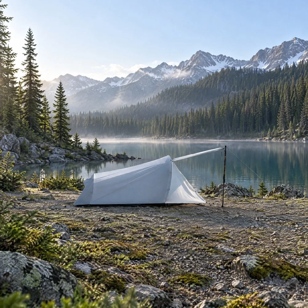 Lightweight Tunnel Tent Designed for Two Campers with Structural Stability from Aluminum Poles and All-Weather Coverage