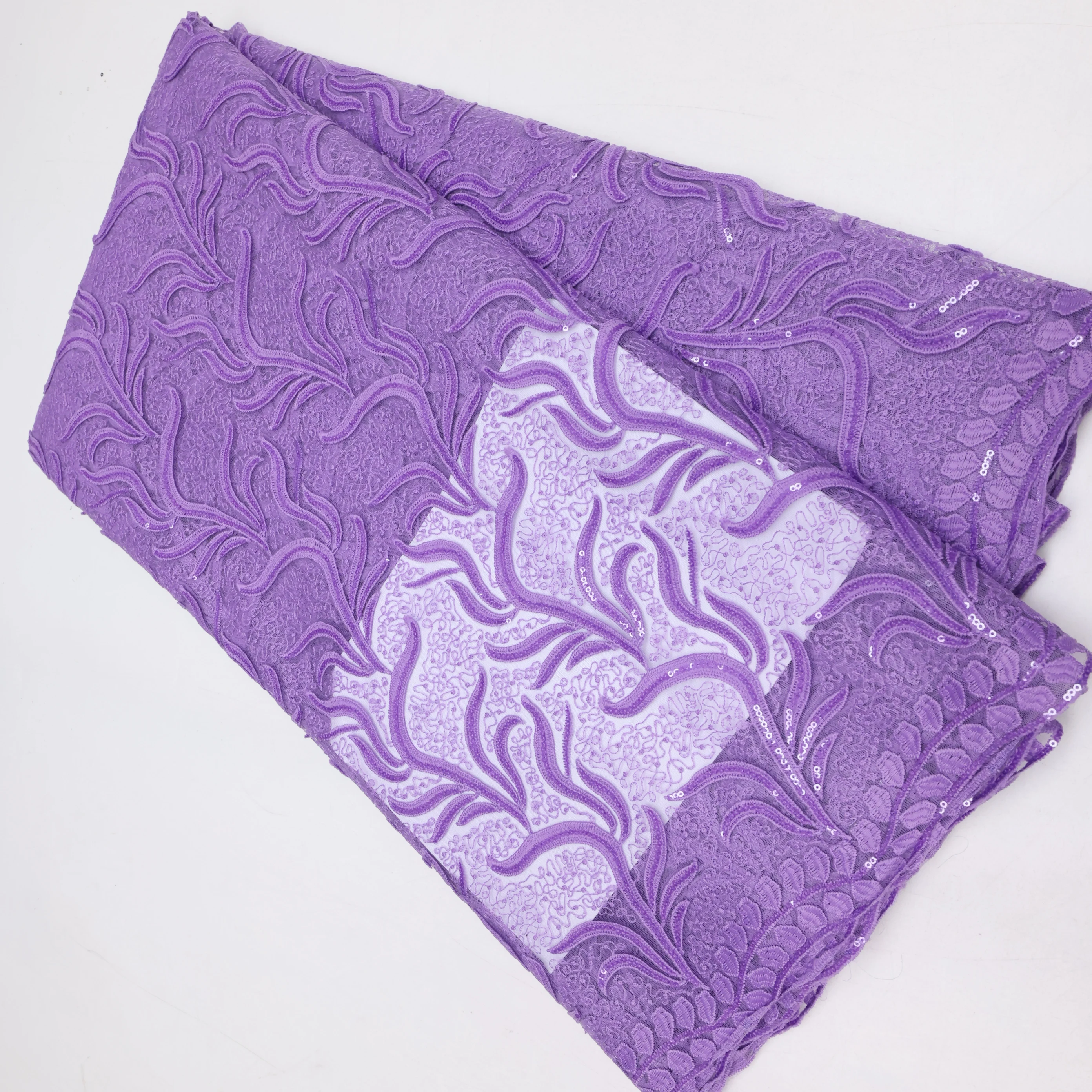 New Elegant Tissue Net Lace Fabric Women Beauty Tulle Lace Nigerian African Water Soluble Cord Lace Fabric For Wedding Dress Sew