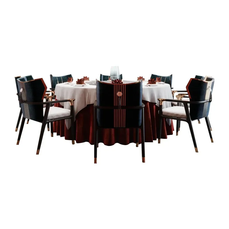 

Clubhouse Electric Turntable Large Round Table Hotel Restaurant Box Dining Chair