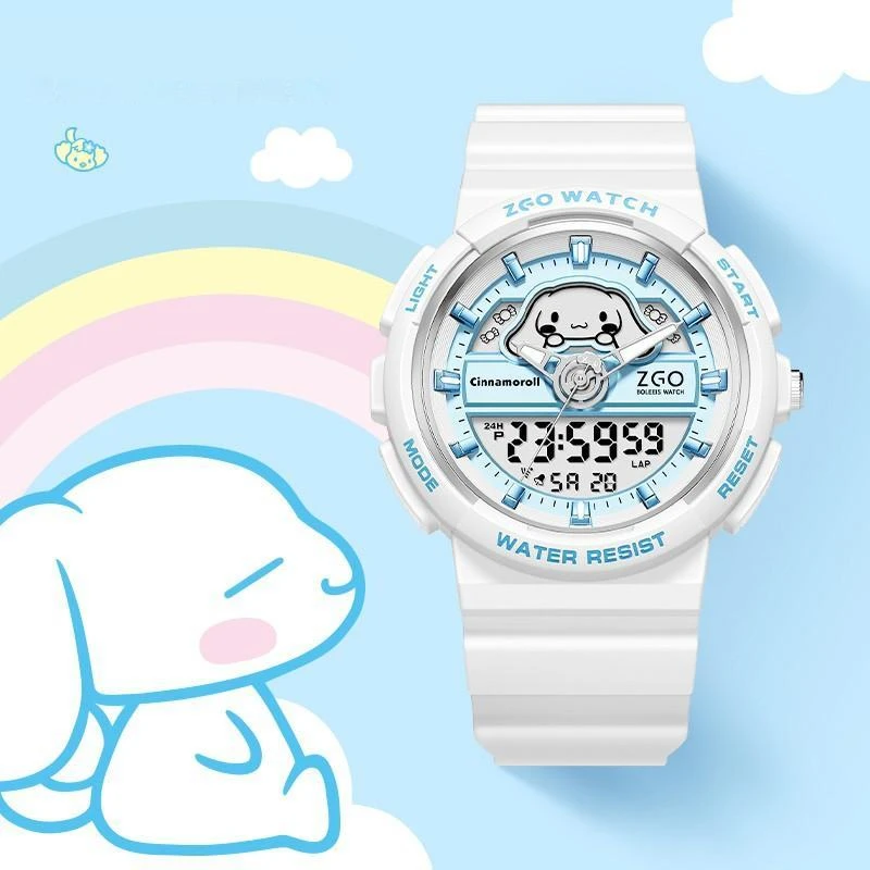 

Sanrio Hello Kitty Watch Cinnamoroll Luminous Waterproof Alarm Clock Sports Women Girls Electronic Watches Kids Birthday Gifts