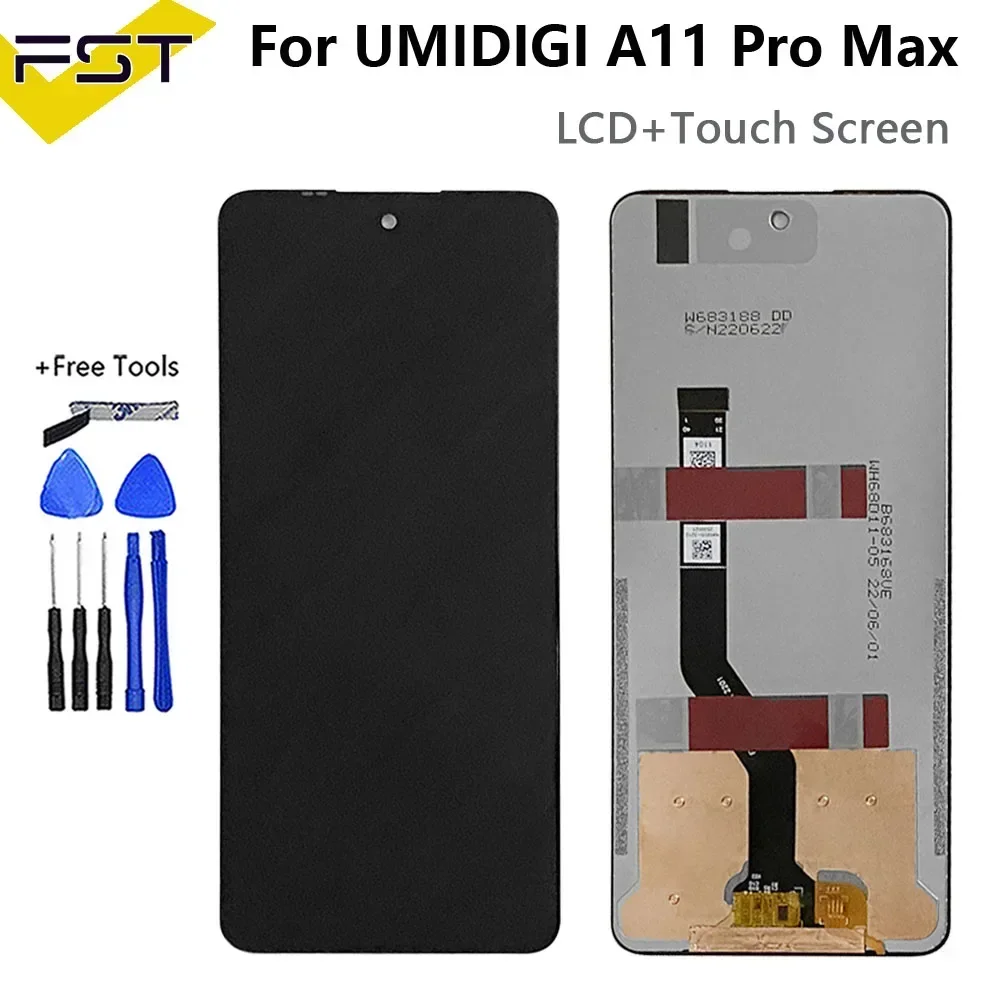 6.53 "original umidigi a11 lcd display und touchscreen digitalis ierer für umidigi a11s a11 pro max a11pro 6.8" lcd sensor